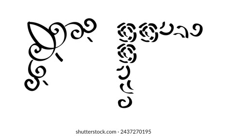 Page Border Line Vectors Corner