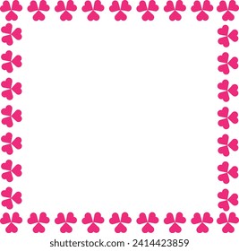 The page border of love frame