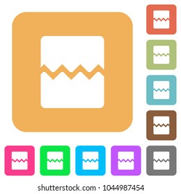 Page break flat icons on rounded square vivid color backgrounds.