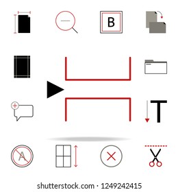 page break icon. text editor icons universal set for web and mobile