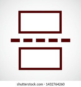Page Break. Simple Vector Color Icon 