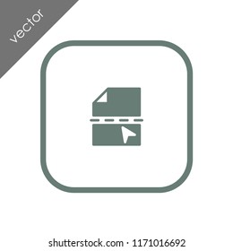 page break symbol icon