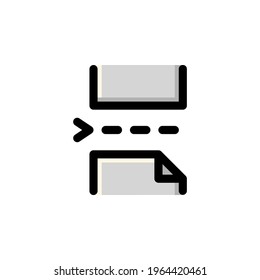 Page Break User Interface Outline Icon Logo Vector Illustration
