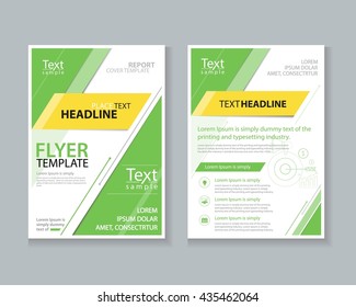  page  brochure flyer  and  report  layout design template with  cover design in A 4 size