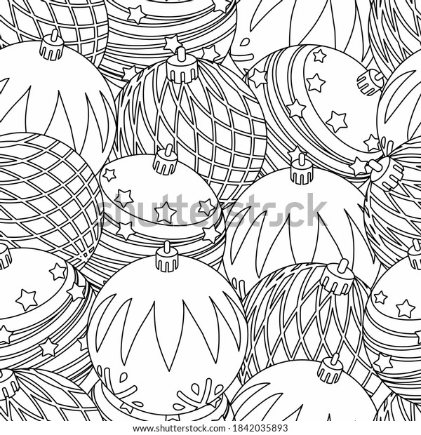 Page Coloring Book Black White Seamless Stock Vector (Royalty Free ...