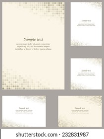 Page corner design template for invitation, greeting, presentation, card, letter, paper, brochure, etc.