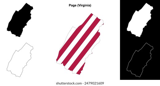 Page County (Virginia) outline map set