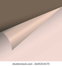 Curva de página. Papel a cores ondulado. Folha em branco de canto colorido brilhante de papel envelhecido rasgado. Copiar design de espaço para texto, publicidade, cartaz, papel de parede, fundo. Papel quadriculado e forrado imprimíveis.