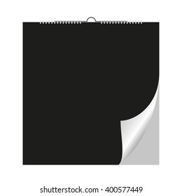 Page curl  with shadow on blank gray of paper