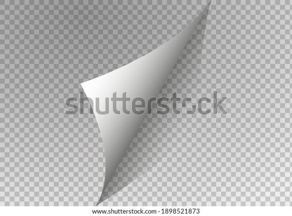 Page\
curl with shadow on blank sheet of paper. White paper sticker.\
Vector illustration for your design and\
business