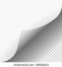 Page curl with shadows and place for text 