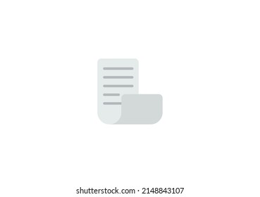 Página con Emoticon Aislado Vector de Curl. Página con el icono Curl