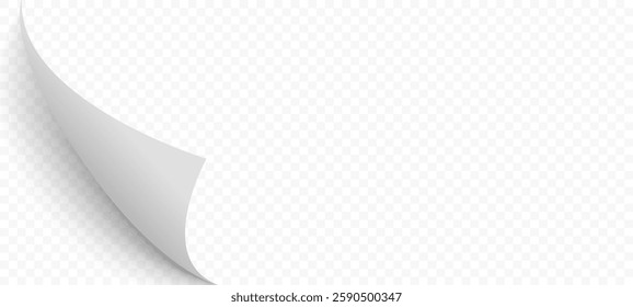 Page curl vector realistic illustration