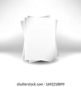 Page curled blank paper effect illumination vector template logo Paper empty corporate vector , blank illumination template design logo brochure
