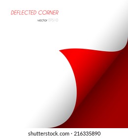 Page curled corner. Easy to edit vector image