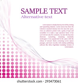 Page decor abstract violet color halftone sample text