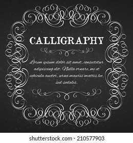 page decoration calligraphic design elements template