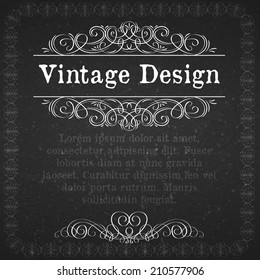 page decoration calligraphic design elements template