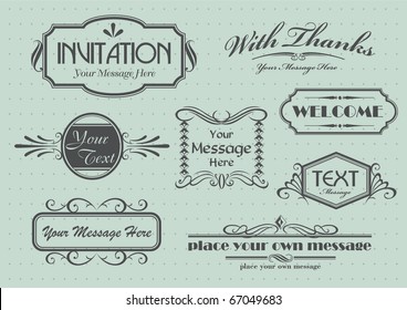 Page decoration with calligraphic elements design