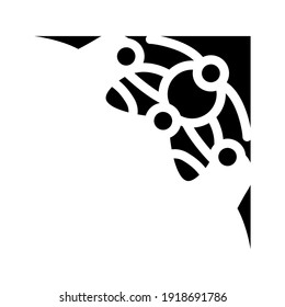 page decoration corner glyph icon vector. page decoration corner sign. isolated contour symbol black illustration
