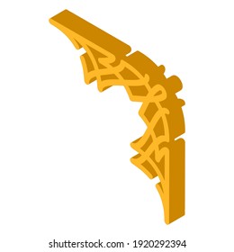 vector de icono isométrico de esquina de la página. signo de esquina de decoración de página. ilustración de símbolo aislado