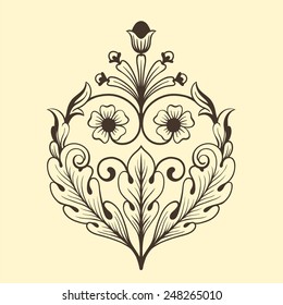 Page decoration. Decorative floral elements.