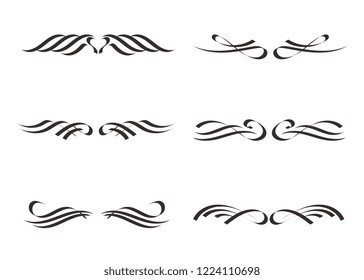Page decoration elemen. Dividers text calligraphy