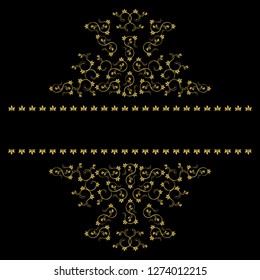 Page decoration elements or monograms. Can be used for designing books, cards, menus, advertisments, tattoo etc. Vector illustration.