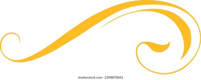 Page decoration line drawing design elements vintage dividers in black color. Isolated on white background. Can use for birthday card, wedding invitations.Classic Flourish Divider