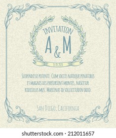 page decoration template vintage frame