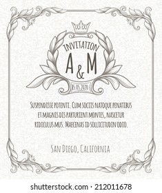 page decoration template vintage frame