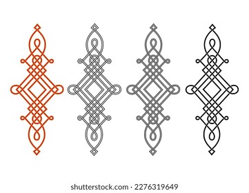 Page decoration, text divider. Celtic style. Pattern brushes included. 