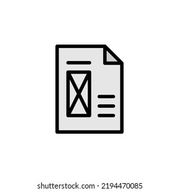 page, delete icon. Can be used for web, logo, mobile app, UI, UX on white background