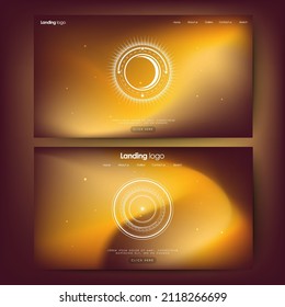 Page design inspiration with abstract background. Shades of golden gradient background pattern