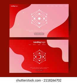 Page design inspiration with abstract background. Shades of red gradient background pattern