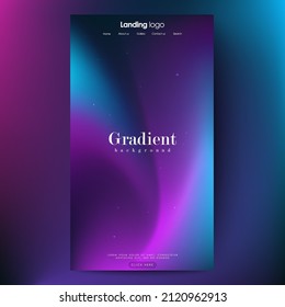 Page design inspiration with abstract background. Shades of blue gradient background pattern