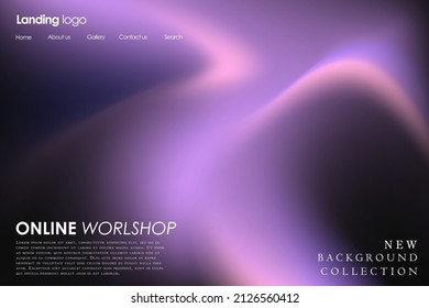 Page design inspiration with abstract background. Shades of blue gradient background pattern