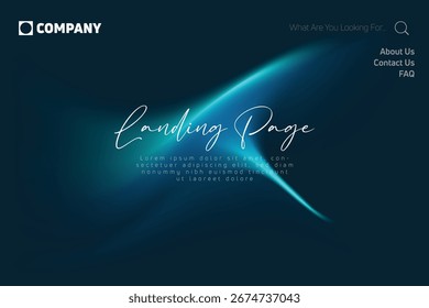 Inspiração de design de página com fundo abstrato. Tons de padrão de plano de fundo de gradiente azul