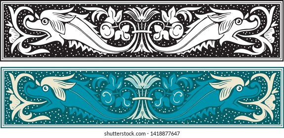 Page divider authentic antique graphic