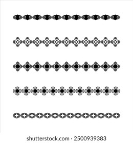 Diviseur De Page Et Éléments de design. Ensemble de Divers Design Simple Diviseur Noir, Image vectorielle de Template de Collection de Diviseur Assorti. Collection de séparateurs floraux éléments méga décoration pour la calligraphie