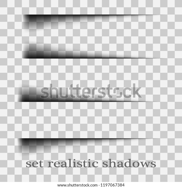 Page divider with transparent
shadows isolated. Transparent shadow realistic
illustration