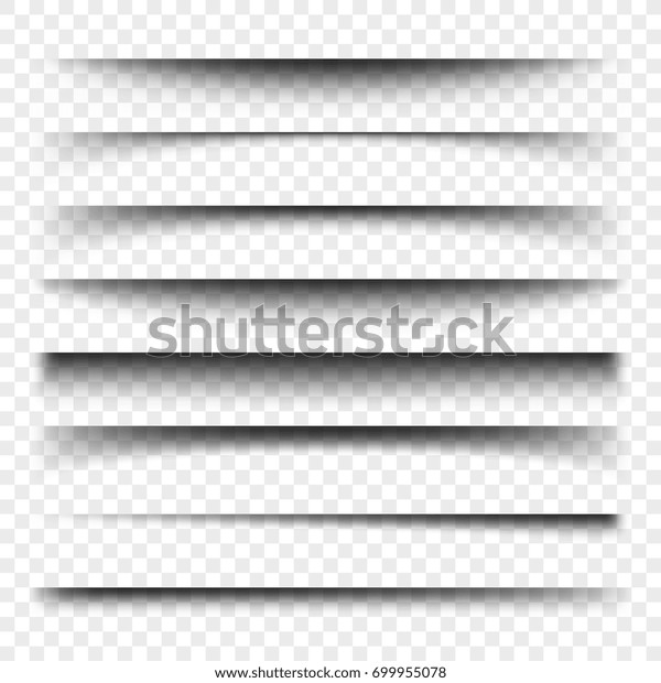 Page
divider with transparent shadows isolated. Pages separation vector
set. Transparent shadow realistic
illustration