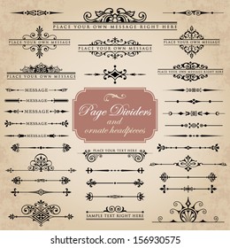 Page Dividers and ornate headpieces