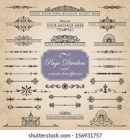 Page Dividers and ornate headpieces set 1