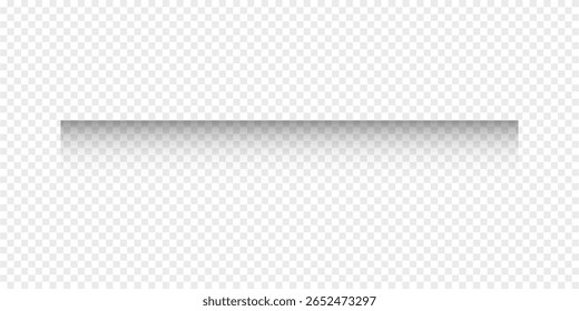 Divisores de página com sombras transparentes, isolados. Conjunto de vetores de separação de páginas. Efeitos de sombra de papel realísticos transparentes. Banner da Web. Elemento para sombra do quadro. Design vetorial para site, texto, borda