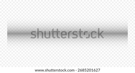 Page dividers with transparent shadows, isolated. Pages separation vector set. Transparent realistic paper shadow effects. Web banner. Element for frame shadow. Vector design for website, text, border