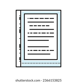 page document file color icon vector. page document file sign. isolated symbol illustration