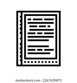 page document file line icon vector. page document file sign. isolated contour symbol black illustration