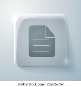 page of the document. Glass square icon with highlights