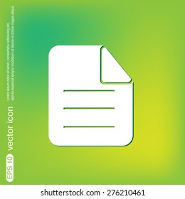 page of the document. sheet of paper